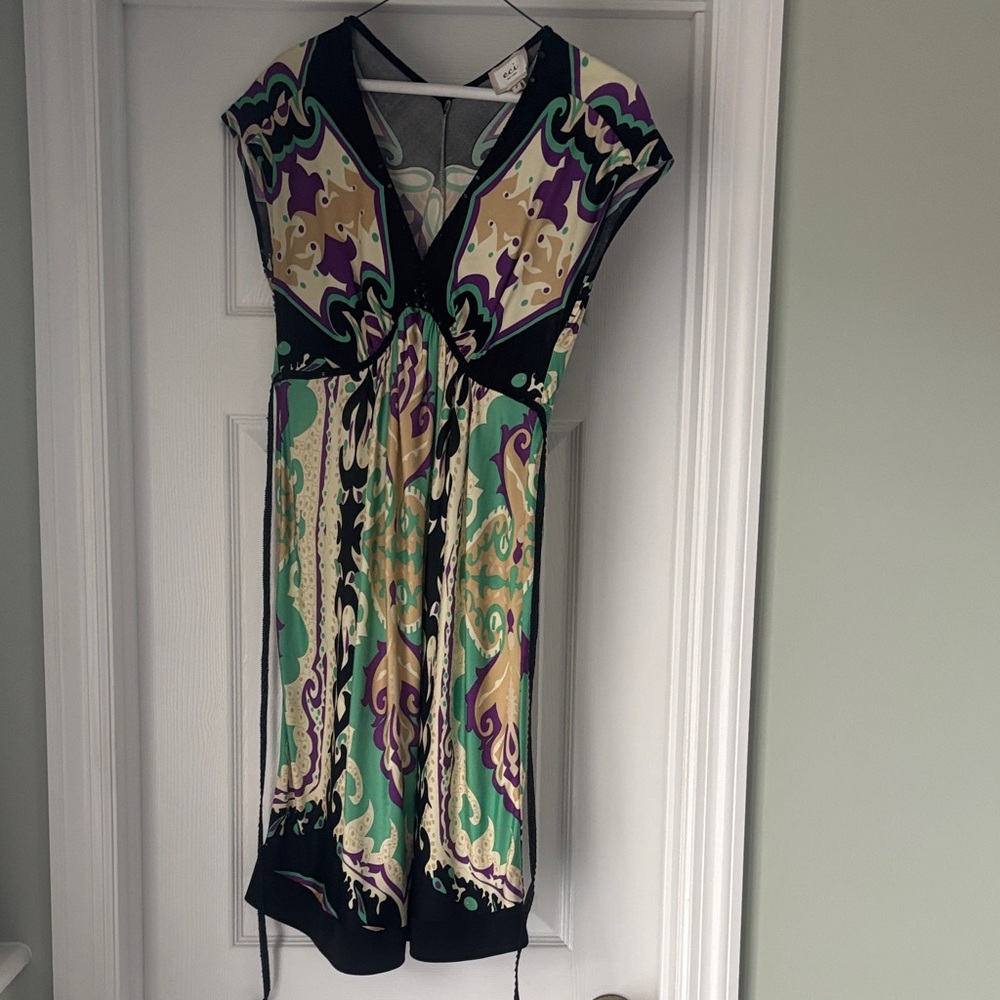 ECI Multicolor Artistic Midi Dress